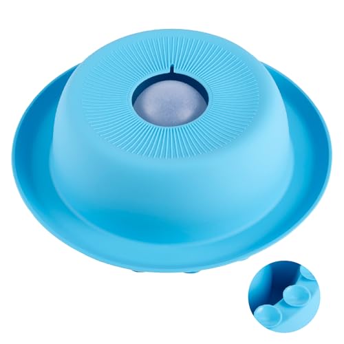 PEDAY Nonslip Dog Slow Feeder Lick Bowl with Ball Enrichment Toy for Water Yogurt & Jam Dishwasher Safe Blue