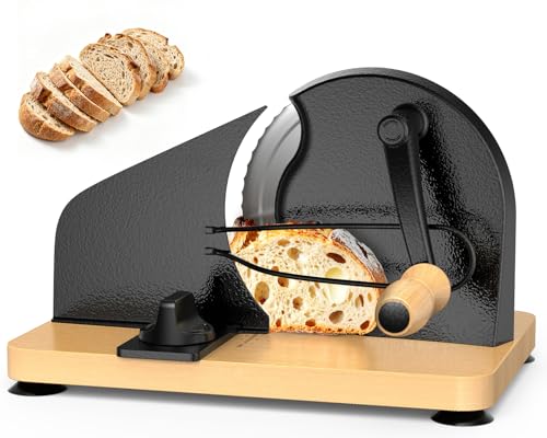 Upgraded Manual Bread Slicer for Homemade Sourdough Bread Adjustable Thickness& Evenly Slicing,...
