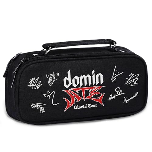 TOMZEGNA Estojo de lápis Kpop bolsa de armazenamento de grande capacidade para produtos de fãs de crianças perdidas, preto