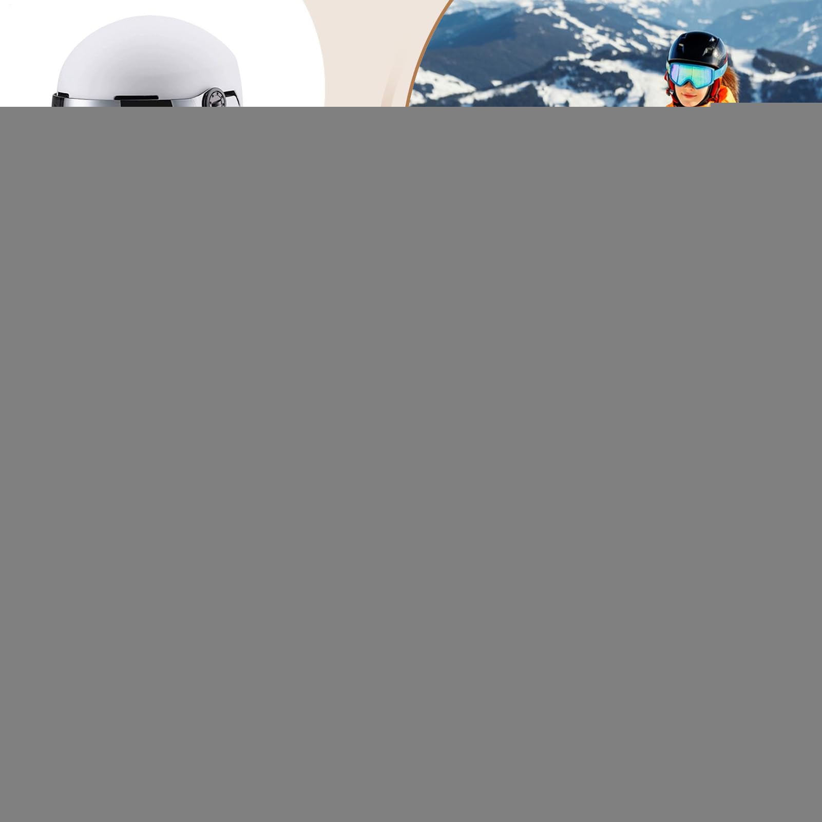 Casque pour le Snowboard | Équipement De Snowboard Antichoc Et Chaud | Casque de Ski d'Hiver avec Masque | pour Hommes Femmes Jeunes Adultes Jeunes Skieur Snowboardeur Station Extérieur Sports de Ski