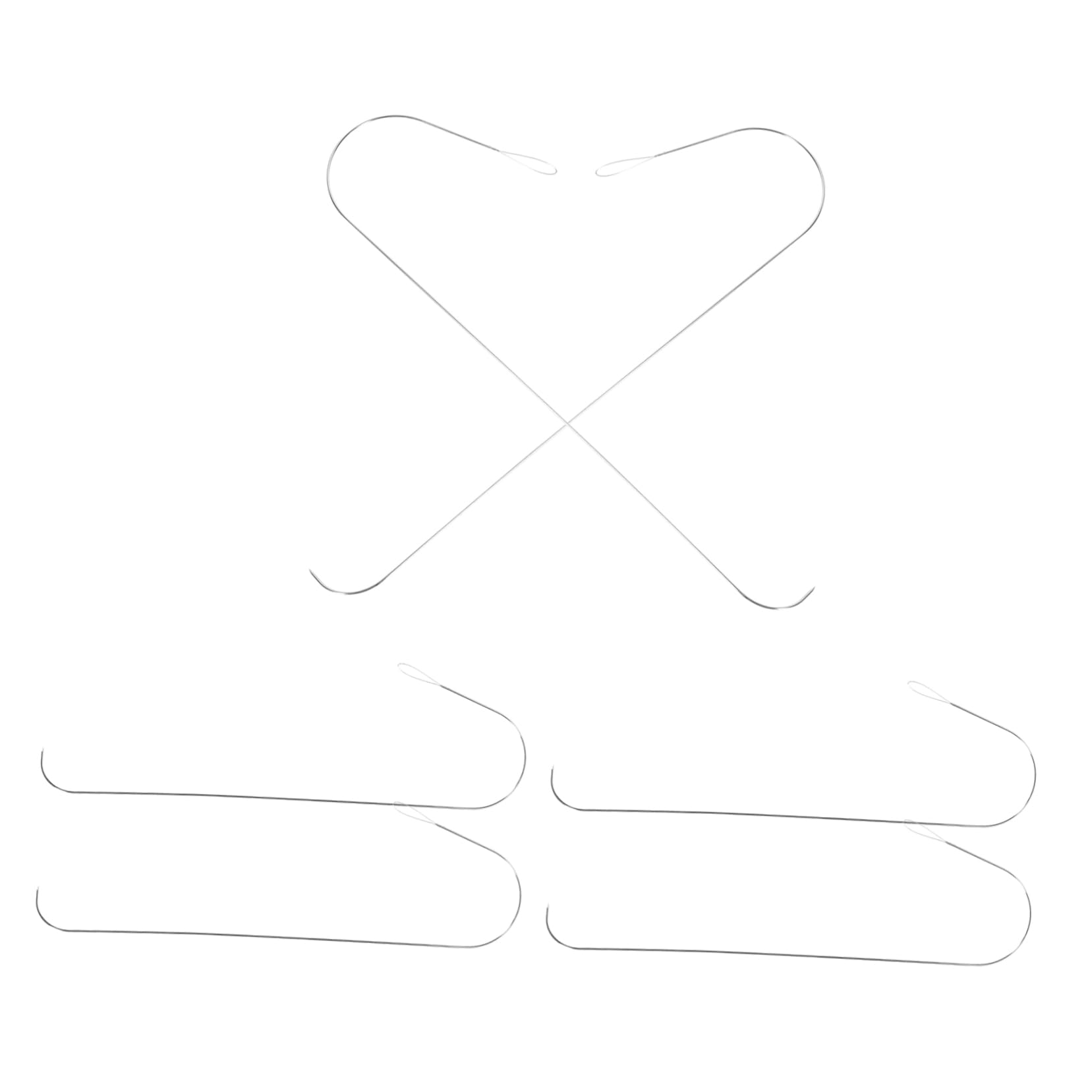 Gadpiparty 4 Sätze Großer Augengreifer Sickenwerkzeug Schmuck Perlennadeln Herstellung Perlen Faden Nadeln Handwerkszeug Bequeme Nadeln Zinklegierung Silver 6 Stück * 4