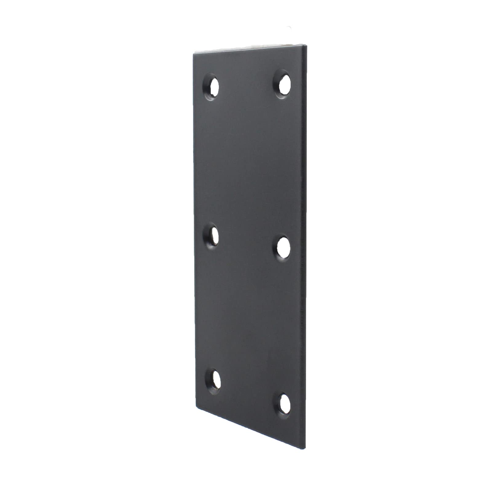 ULIFESTAR 4-Pack Black Stainless Steel Flat Straight Brackets – Mending Plates For Furniture, Shelves, Cabinets With Mounting Screws