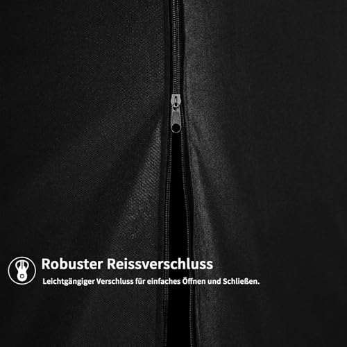 Dokon Solardusche Abdeckung Wasserdicht Winddicht UV-Beständiges Robustes Oxford-Gewebe Schutzhülle für Gartendusche, Außendusche, Pooldusche (245x30cm) - Schwarz