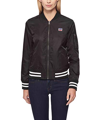 Levi's Women's Retro Stripe Rib Knit Bomber Jacket