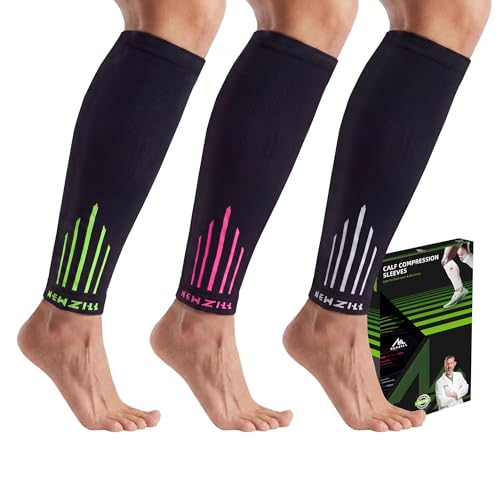 Image of NEWZILL Compression Calf Sleeves (20-30mmHg) for Men & Women - Perfect Option to Our Compression Socks - for Running, Shin Splint, Medical, Travel, Nursing