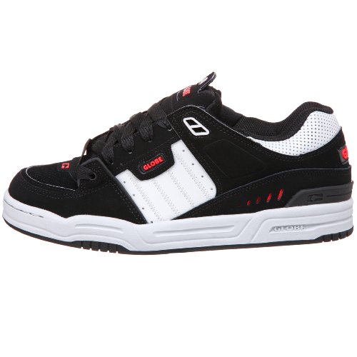 Image of Globe Mens Fusion Skate Shoes, Black /Grey /Red, 14 M US
