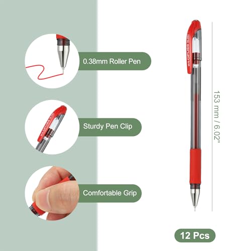 Bolígrafos roller M&G 0.38 mm pack 12 rojo miniatura 2