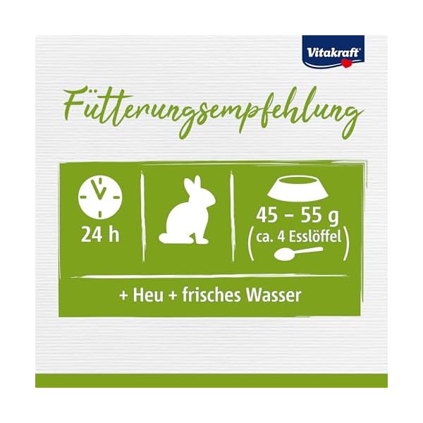 Vitakraft Menu Vital, Hasenfutter für Zwergkaninchen, mit Luzerne und Apfel, angereichert mit Kräutern, Förderung der Verdauung, ohne Zusatz von Zucker und Getreide (1x 5kg) – Bild 8