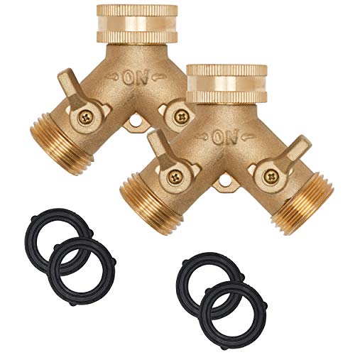 Morvat Heavy Duty Brass Garden Hose Connector Tap Y Splitter