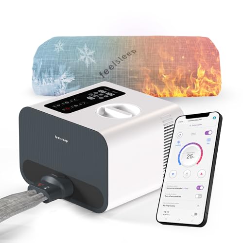 HuBDIC Water Cooling & Heating Mattress Topper, Bed Temperature Control System, Bluetooth Smart App, Low Energy Cool Mattress Pad for Hot Sleep, 65-115°F, Queen Size (57