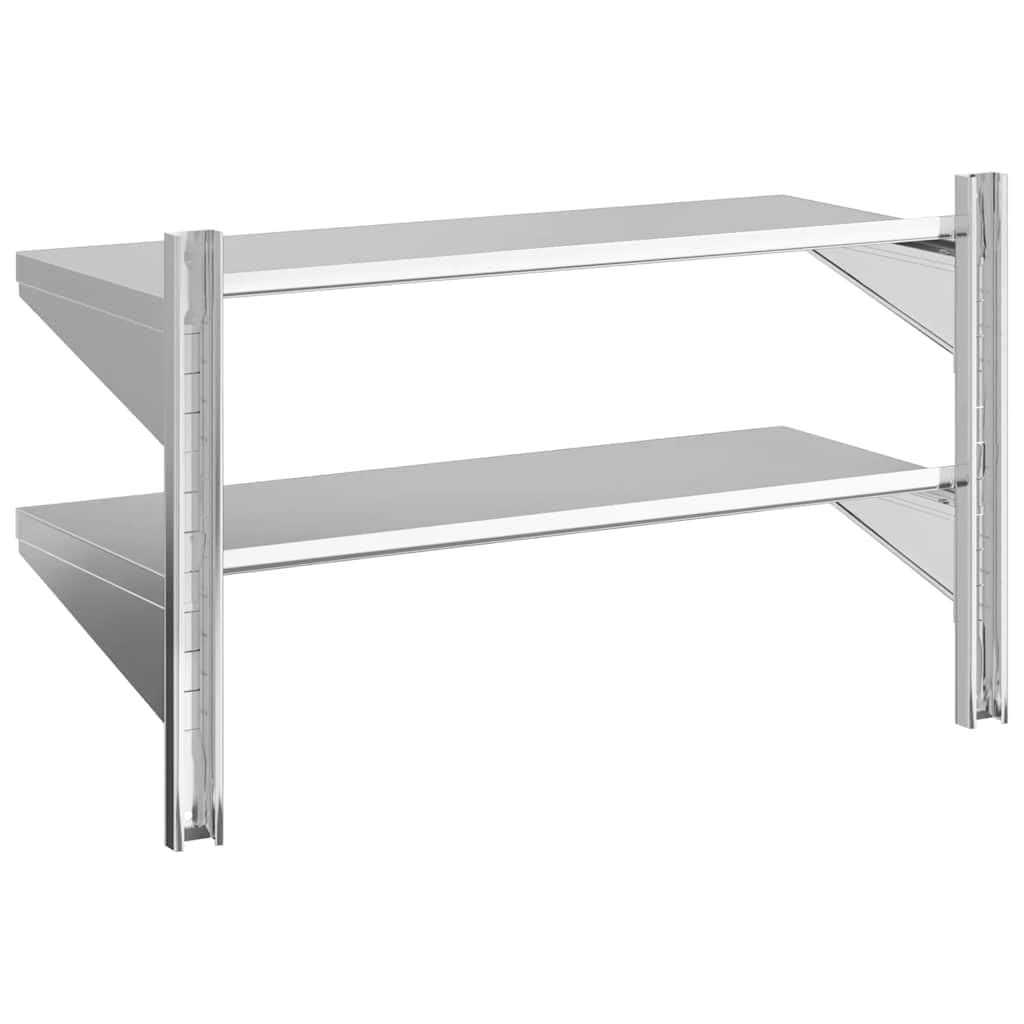 vidaXL Estante de Pared Acero Inoxidable Plateado 100x40x60 cm