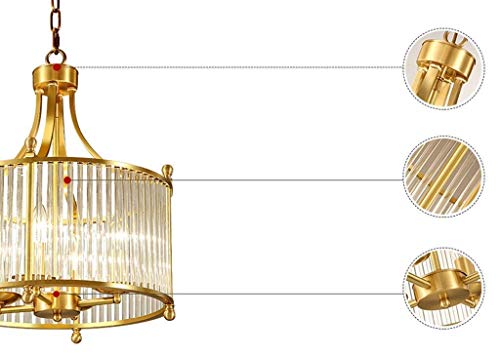 Preisvergleich Produktbild Deckenleuchte Europäisch und Amerikanisch Warm und Einfach Modern Zeitgenössisch Kupfer Wohnzimmer Restaurant Kristall Kronleuchter