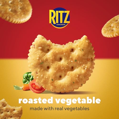 Image of RITZ Roasted Vegetable Crackers, Snacks for Kids and Adults, Lunch Snacks, 13.3 oz
