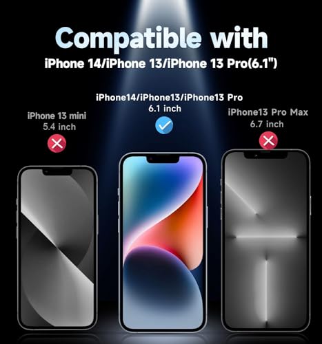 iPhone 13/13 Pro/14/16e/17e screenprotector 9H gehard glas, krasbestendig, anti-vingerafdruk, 2 stuks, helder - Afbeelding 3