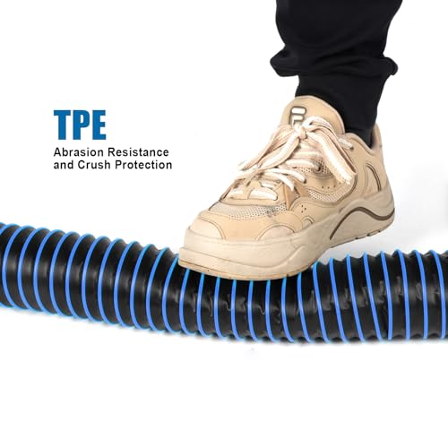 Image of 20FT RV Sewer Hose Extension Camper Sewer Hose Extension with Caps | EXTREME Heavy Duty 24 Mil, TPE Material, Abrasion Resistance and Crush Protection, Blue