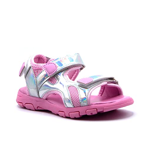 Jazamé Little Toddler Girls' Embellished Adjustable Comfort Summer Strappy Sport Sandals