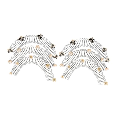Ipetboom 6 Piezas Organizador De Peine Para El Cabello Pasador De Pelo Invisible Peine Fijador De Acabado De Cabello Rulos Accesorios Herramientas Para Peinar Black El Plastico