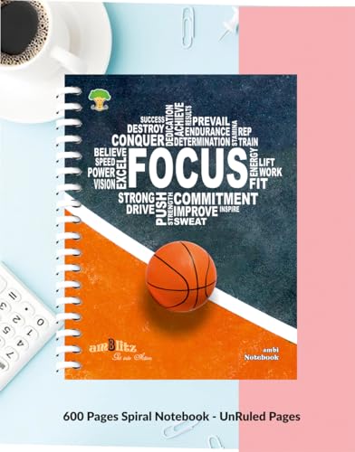 Image of amblitz Spiral Notebook | 18 X 24 CM | B5 Size | School /College Students's Choice for Note Making | 70 GSM Thick White Paper | Diary Size | Personal & Office Use | (600 Pages, UNRULED Notebook)