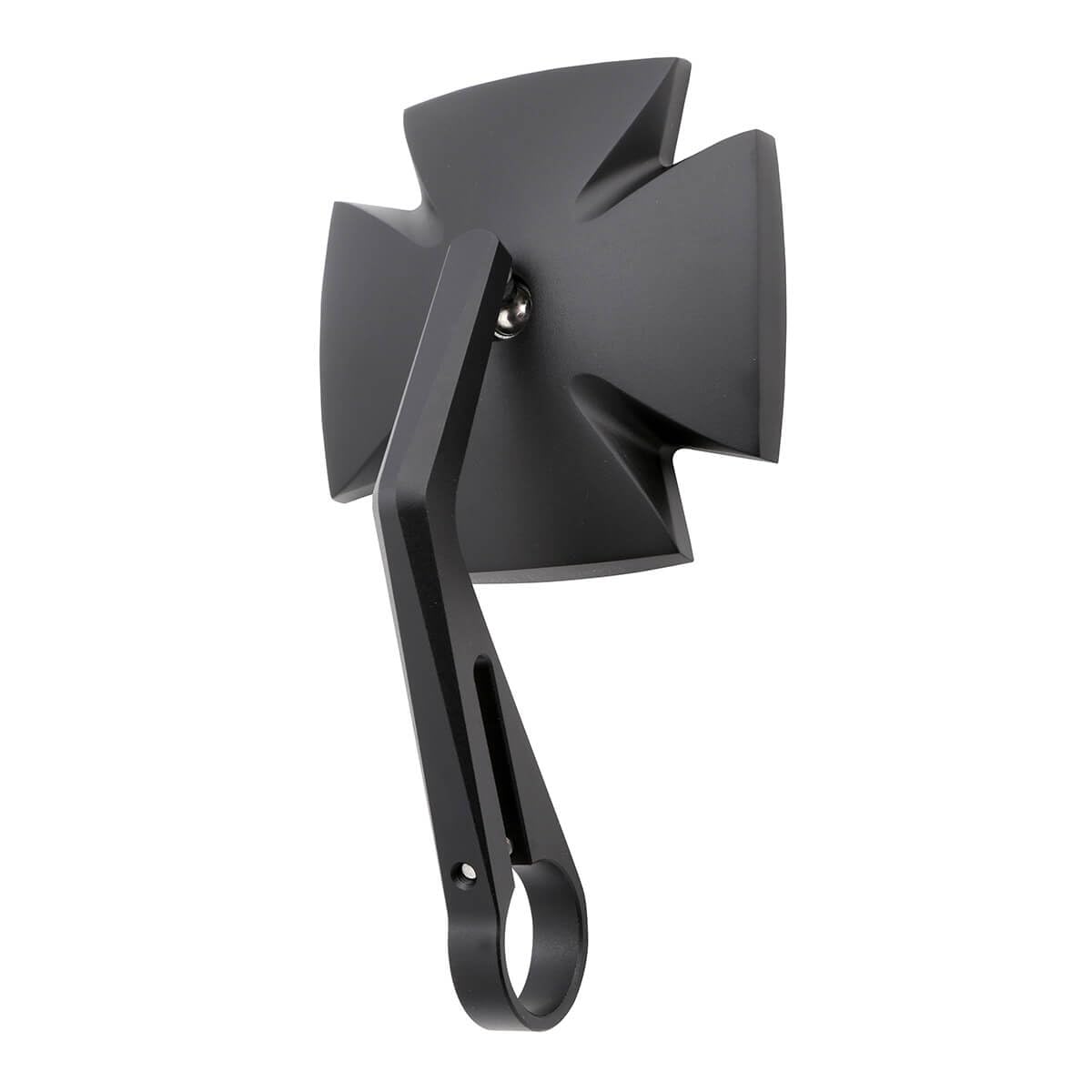 HIGHSIDER Lenkerendenspiegel IRON CROSS schwarz eloxiert, Mittel