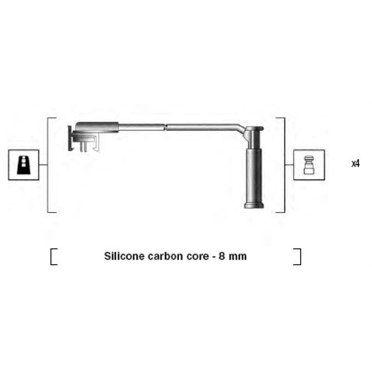 MAGNETI MARELLI 941185270781 Juego de cables de encendido Compatible con FORD Puma Hatchback Fiesta Mk4 Hatchback JA, JB, JAS, JBS Fiesta Mk4 J3, J5, J3S, J5S, MAZDA 121 III JASM, JBSM