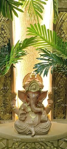 Image of Big Slate Buddha Fountain for Living Room Home Decor Garden Decoration and Drawing Room (Stone Ganpati Slate)
