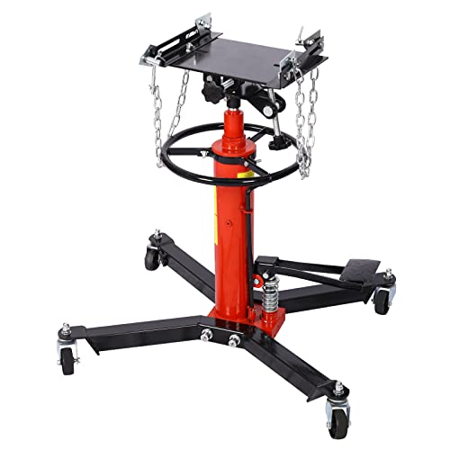 Hydraulic 2-Stage Transmission Jack - 1660 lbs Capacity, Telescopic Pedal Lift, 32