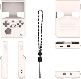 Aoyygg Funda Protectora de Silicona Funda para Consola de Juegos para ANBERNIC RG40XXV Protección contra Caídas Funda Protectora Simple de Color Sólido (White)
