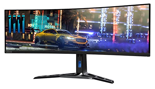 Lenovo Legion R45w-30 - Écran Gaming 44.5'' DQHD (VA Panel, 165Hz, 1ms MPRT, HDMI+DP+USB-C, FreeSync Premium Pro, HDR4000, Haut-parleurs) Réglage en Inclinaison/Rotation/Hauteur - Noir