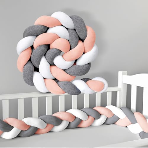 RZYW Parachoques Anticolisión Chichonera Cuna Adecuado Cojín Alfombra Anticolisión para Cama Cojin Infantil Alfombra Anticolisión para Cama,S10,300CM