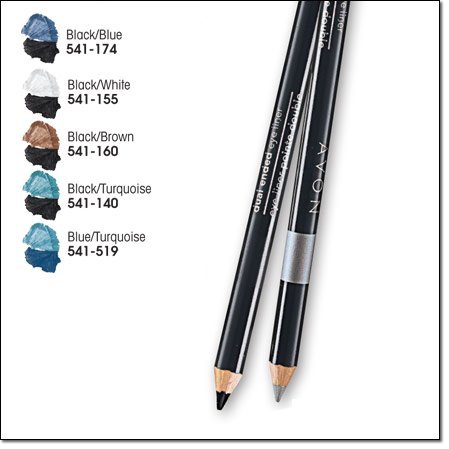 Avon Dual Ended Eye Liner Black-Turquoise