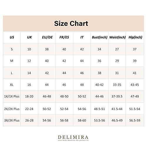Delimira Women's Shapewear Shorts Tummy Control Plus Size High Waisted Panties High Compression Thigh Slimmer Black 2X #TOP1