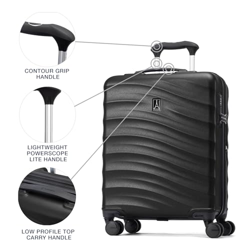 Image of Travelpro Maxlite Air V2 Hardside Expandable Carry on Luggage, 8 Spinner Wheels, Lightweight Hard Shell Suitcase, TSA lock, Black, International Carry On 18-Inch