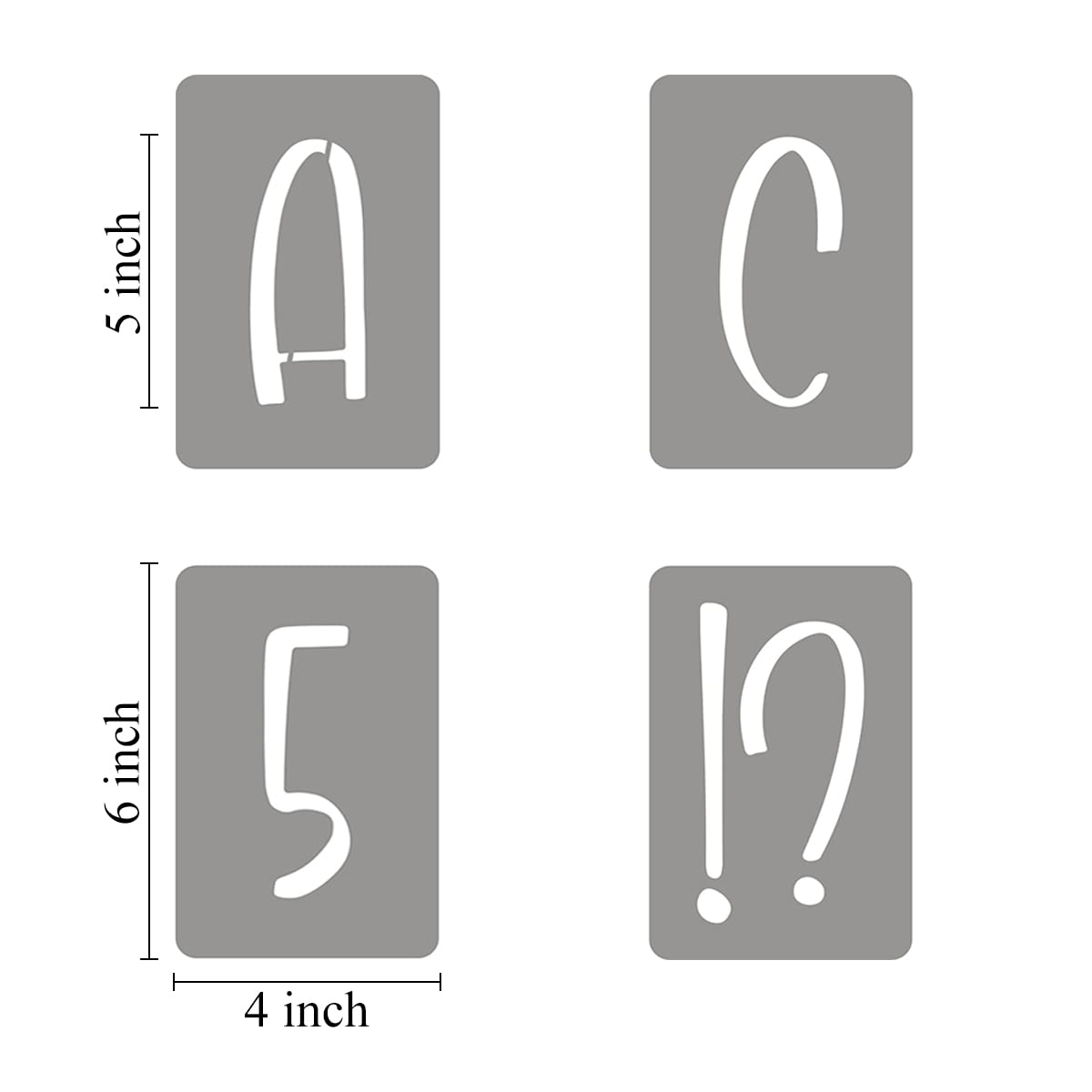 Lot De 42 Grands Pochoirs De L'alphabet Pour Peinture Sur