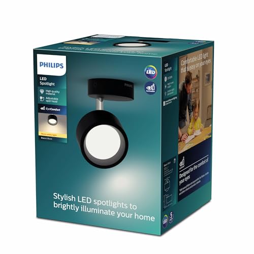 Spot Bracia Philips 1x5.5W noir chaud 2700K pour eclairage orientable - 3