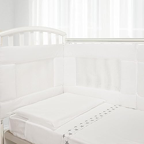 Babysanity - Tour de Lit Bébé équipée du Système Baby Air Mesh - Le Tour de Lit Respirant Souple et Solide Assure à l'enfant un Environnement Sûr Pour...