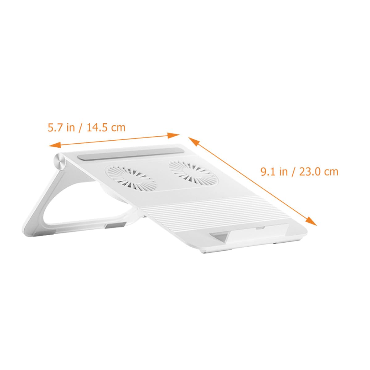 SOIMISS Soporte para Portátil Ventiladores Dobles Ajustables, Rack de Enfriamiento Plegable y Altura Regulable 90-130 Cm para Viajes y Uso Ergonómico