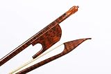 Yinfente Arco de violín 4/4 tamaño completo de madera de serpiente, estilo barroco, madera exterior, arco natural, pelo de caballo, equilibrio