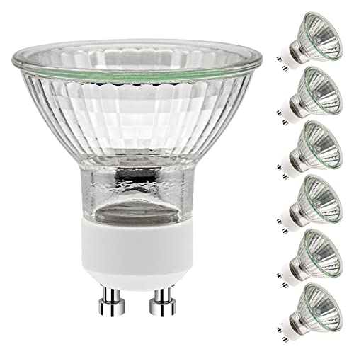 Simusi - Bombilla halógena (GU10, 50 W, GU10, 50 W, GU10, reflector halógeno, base GU10, regulable 2700 K, color blanco cálido, GU10, halógeno, para cocina, oficina y hogar
