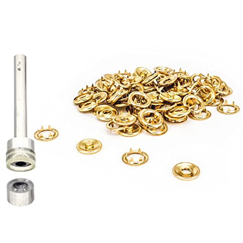 Boutons pression en métal 20 mm dorés sans couture Lot de 50 pièces pour vêtements et bricolage - 2