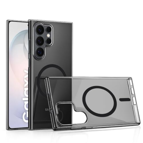 Image of Elzzi Anti Scratch Semi Translucent Cover for Samsung S26 Ultra Case, Premium PC + TPU Magnetic Phone Cases Drop Proof,Compatible with Magsafe Slim Never Yellowing Shockproof