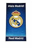 Real Madrid Toalla Playa Oficial 70x140 cm – 100% Microfibra, Secado Rápido, Ligera y Compacta – Toalla Piscina, Viaje y Deporte – Diseño Original Club Fútbol (HALA Madrid)