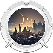 Sci-Fi 3D Round Porthole Removable Vinyl Peel & Stick Wall Decor Decal/Sticker MYS645-Small
