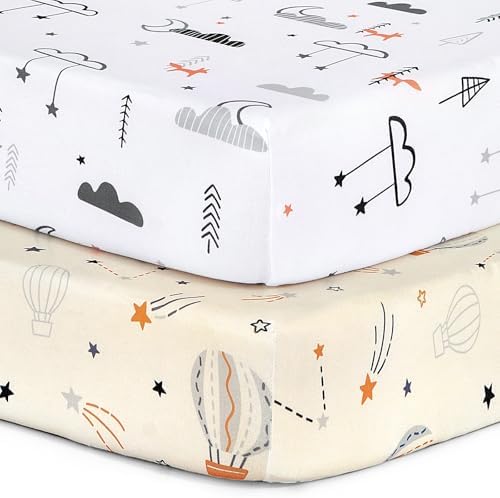 Amazon.com : Pack n Play Sheets, BROLEX 2 Pack Mini Crib Sheets ...