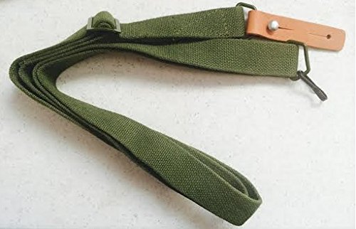 Ultimate Arms Gear Od Olive Drab Green Weatherproof Canvas Stock Sling Leather Tab End & "Qd" Quick Detach Metal Hook Tab End M1 M-1 M1A1 M2 M3 M1D M1A Garand Carbine Rifle Gun #TOP3