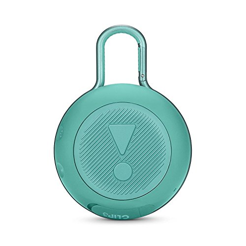 JBL JBLCLIP3TEAL Clip 3 Portable Waterproof Wireless Bluetooth Speaker - Teal, 6.5 X 4.3 X 2