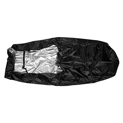 Mikikit Lawn Mower Cover Heavy Duty Tarpaulin Waterproof Universal Accessories Outdoor Garden Large Protector Heavy Duty Waterproof Tarp Mowing Protection Protective Patio Fabric Black