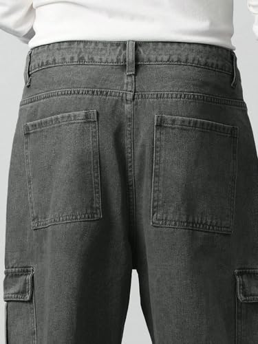 Image of TAGAS Men Loose Fit Men's Flip Pocket Jeans || Mens Stylish Cotton Loose Fit Denim Cargo || Multi-Pocket Styling Pant||