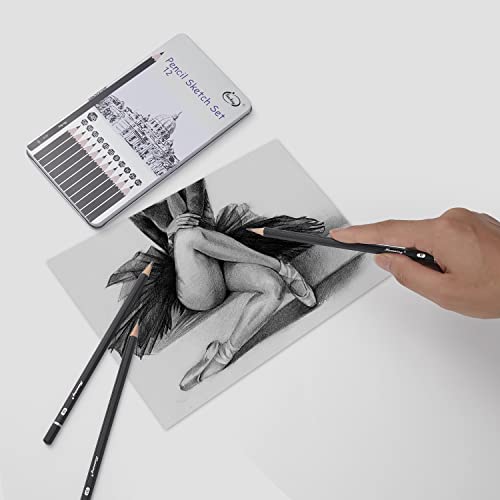 Gethpen Sketch Pencils For Drawing,12 Pack, Graphite Pencils For Drawing, Art Pencils For Drawing And Shading, Shading Pencils For Sketching #TOP5