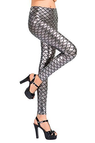 Legging sirène argenté pour camoufler les imperfections avec style