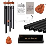 PCS Dog Memorial Gifts, 28 inches Pet Memorial Wind Chime Black, Pet Loss Gifts, Bereavement Gifts f